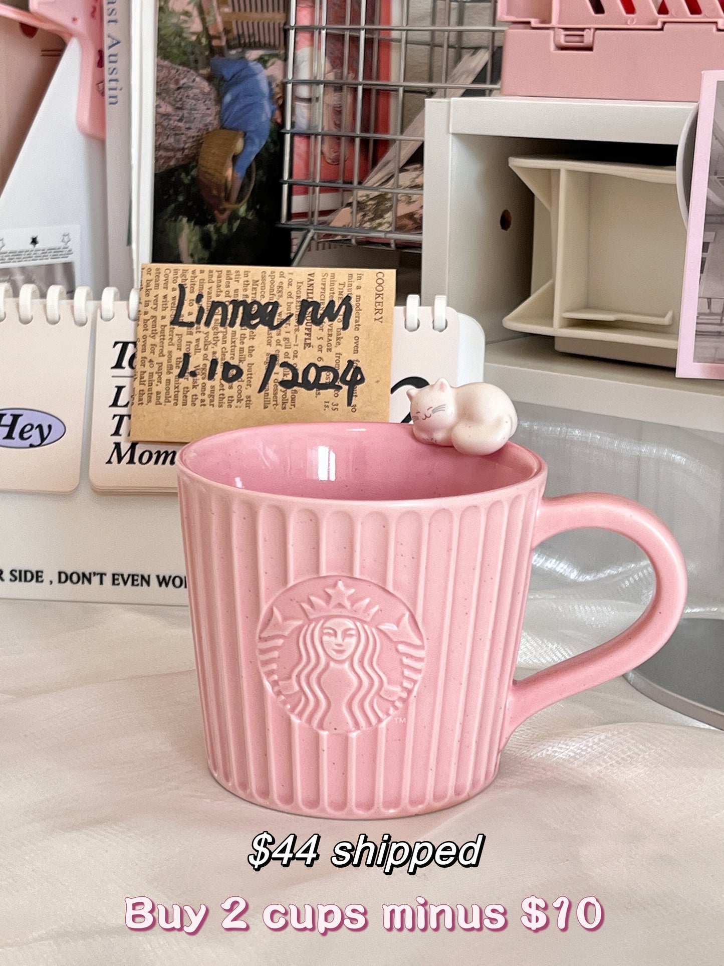 China 2024 valentines light pink mug